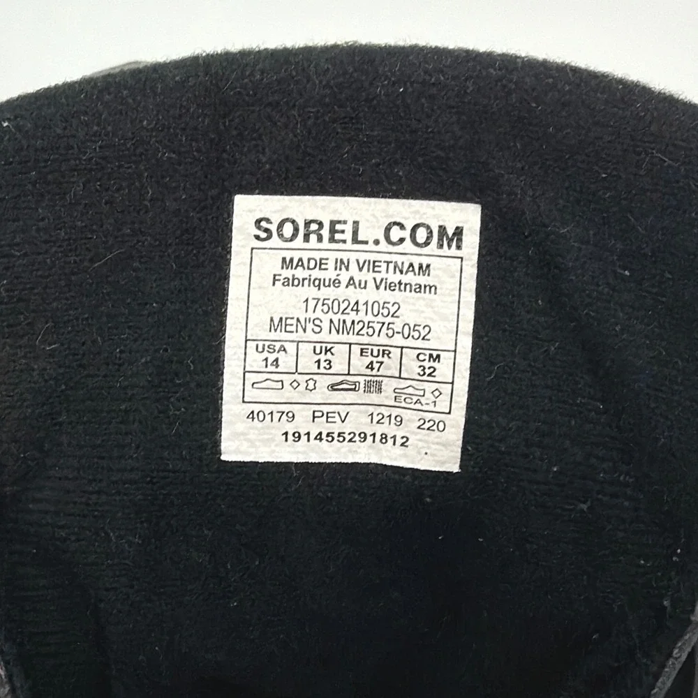 Sorel Cheyanne II Duck Boots Mens 14 Gray Waterproof Gorpcore Utility NM2575-052